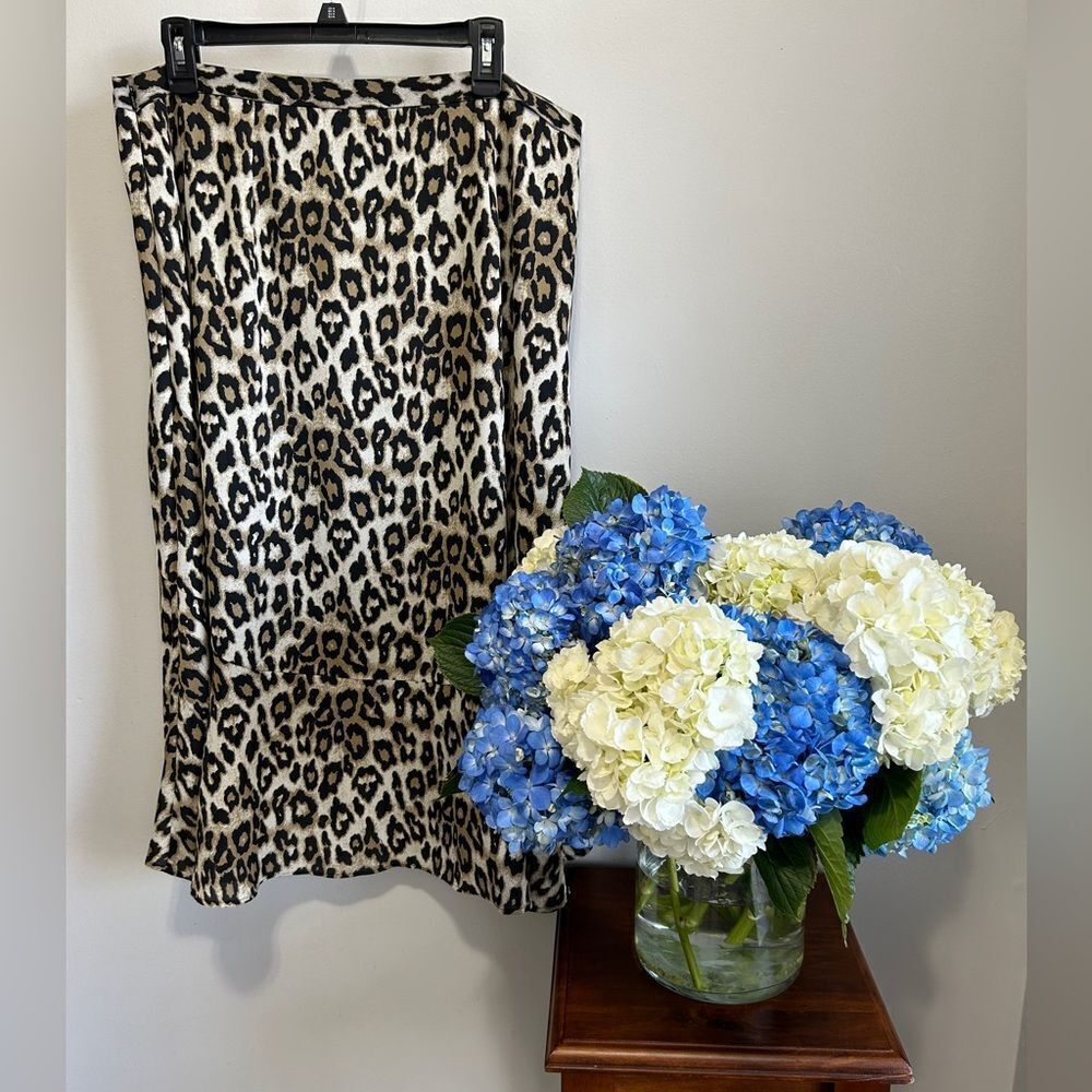 Banana Republic Animal Print Hi-lo Skirt